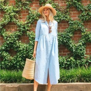 Tuckernuck Chambray Blue Lydell Maxi Dress / NWT Size Medium